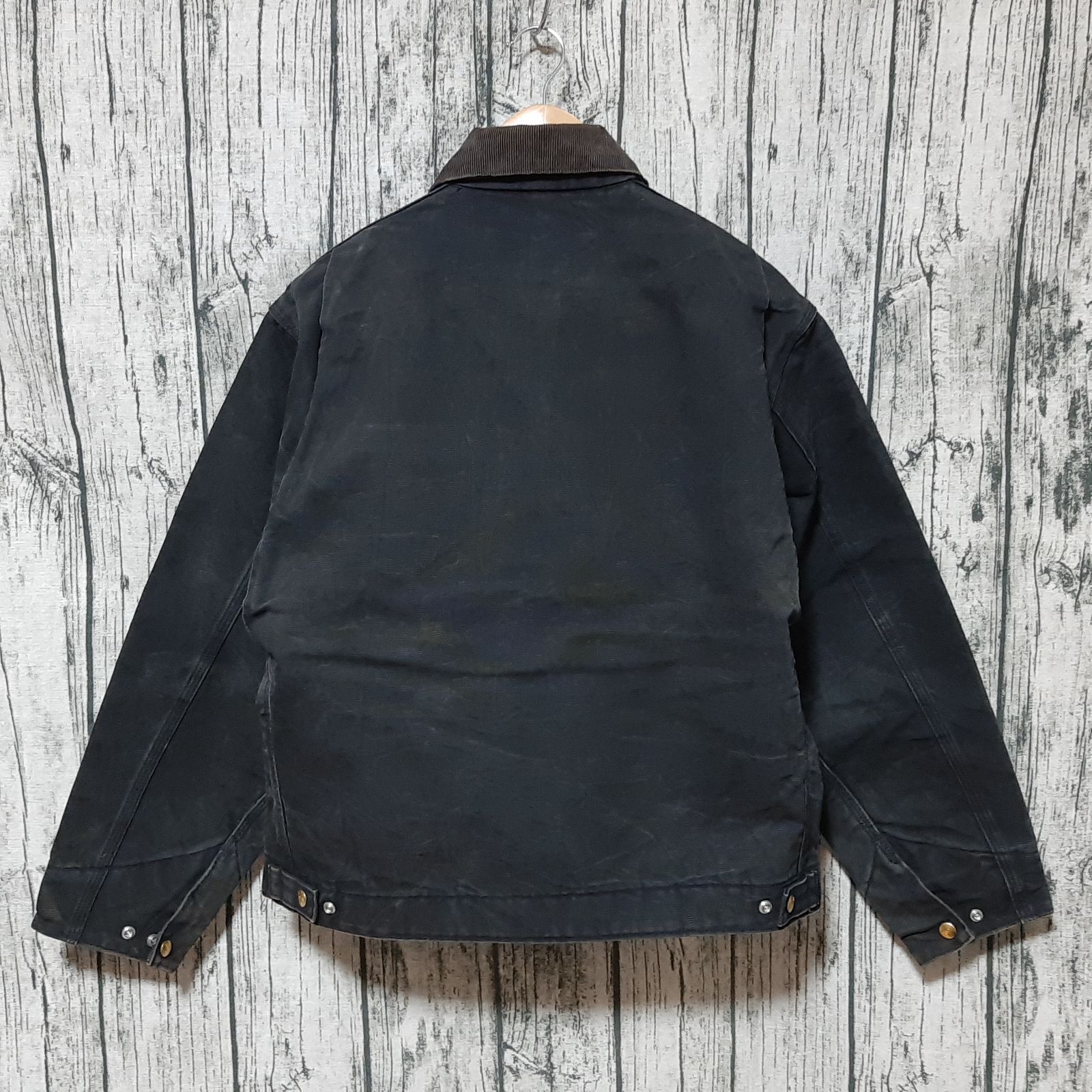 size 44】USA製 Carhartt Detroit Jacket Black デトロイトジャケット