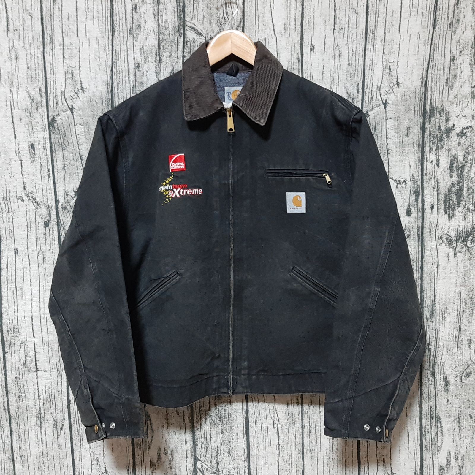 size 44】USA製 Carhartt Detroit Jacket Black デトロイトジャケット