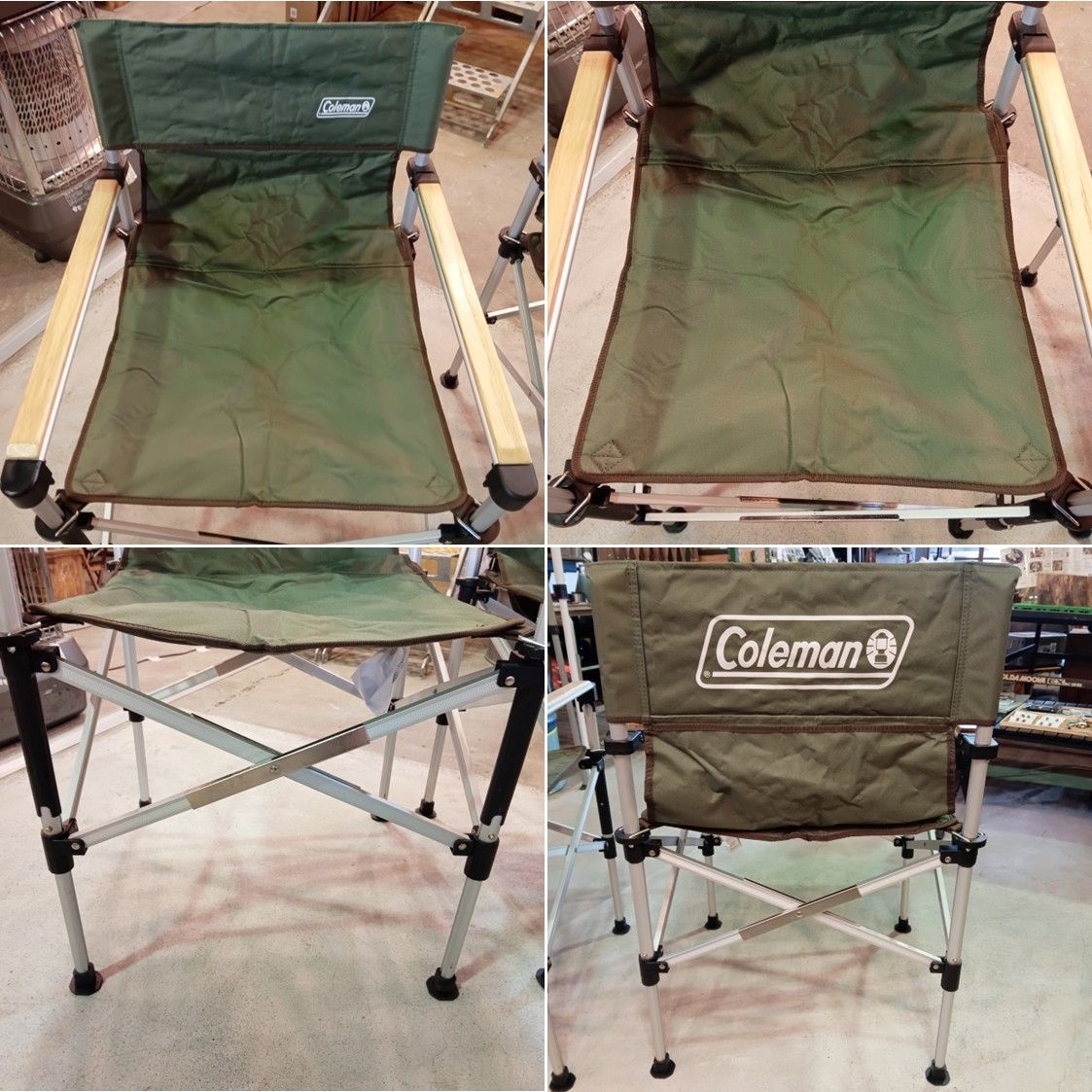 2脚セット◇Coleman(コールマン) ツーウェイキャプテンチェア(グリーン