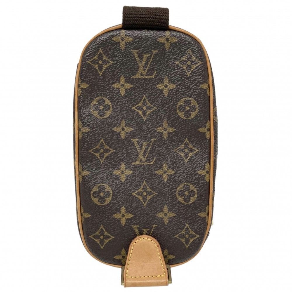ルイヴィトン ボディバッグ メンズ ポシェットガンジュ ウエストバッグ 斜め掛け LOUIS VUITTON M 51870 モノグラムキャンバス ブラウン 茶 ゴールド金具 品