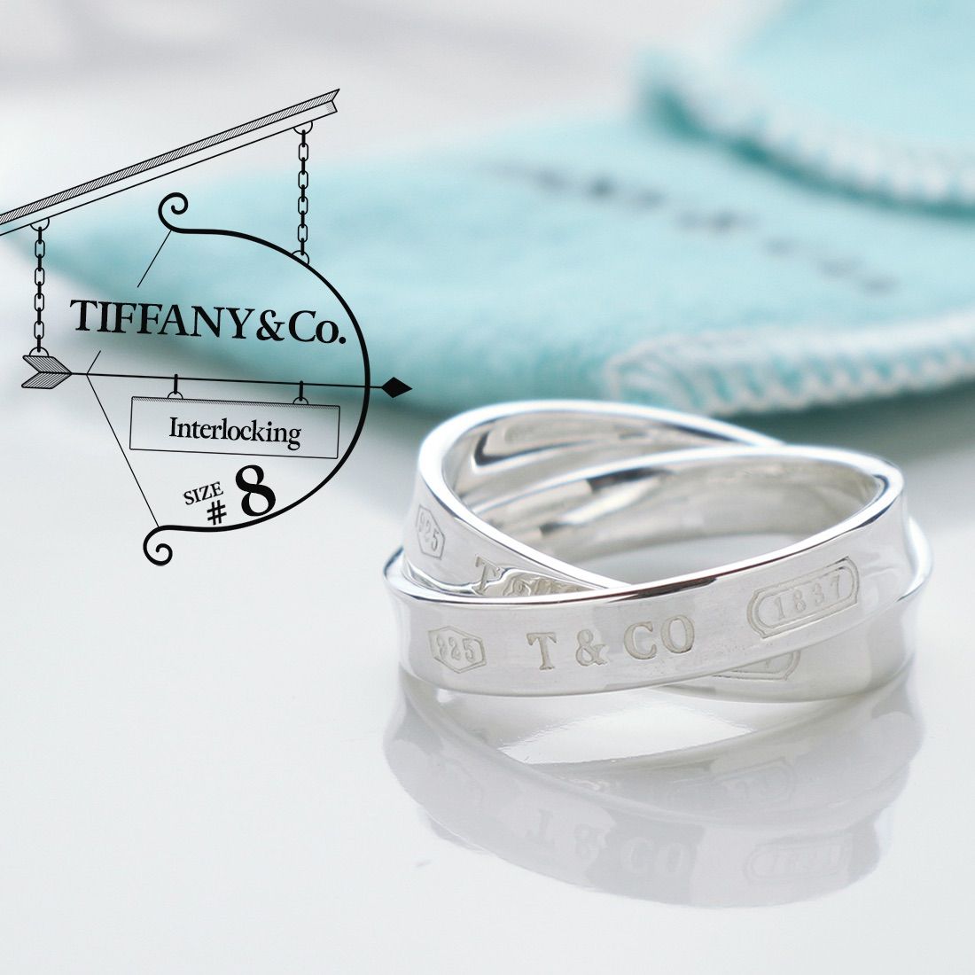 ティファニー インターロッキング 925 リング 8号 - c.2000s - メルカリ ティファニー インターロッキング 925 リング 8号 - c.2000s - メルカリ