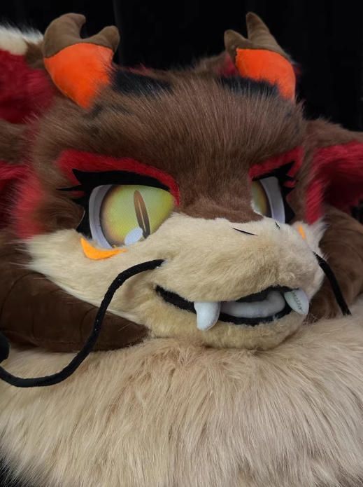 着ぐるみヘッド ドラゴン NO.463 茶色 全頭ヘッド ケモノ ファースーツ ぬいぐるみ コスプレ コスチューム kigurumi