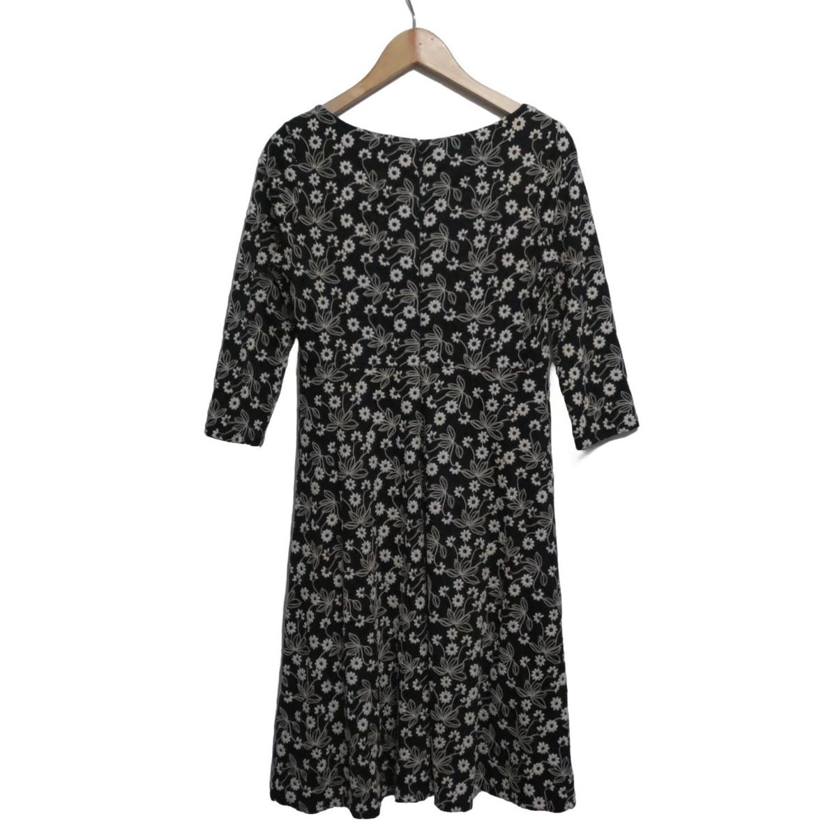 Sybilla(シビラ) ワンピース サイズL レディース - 黒×アイボリー 七分