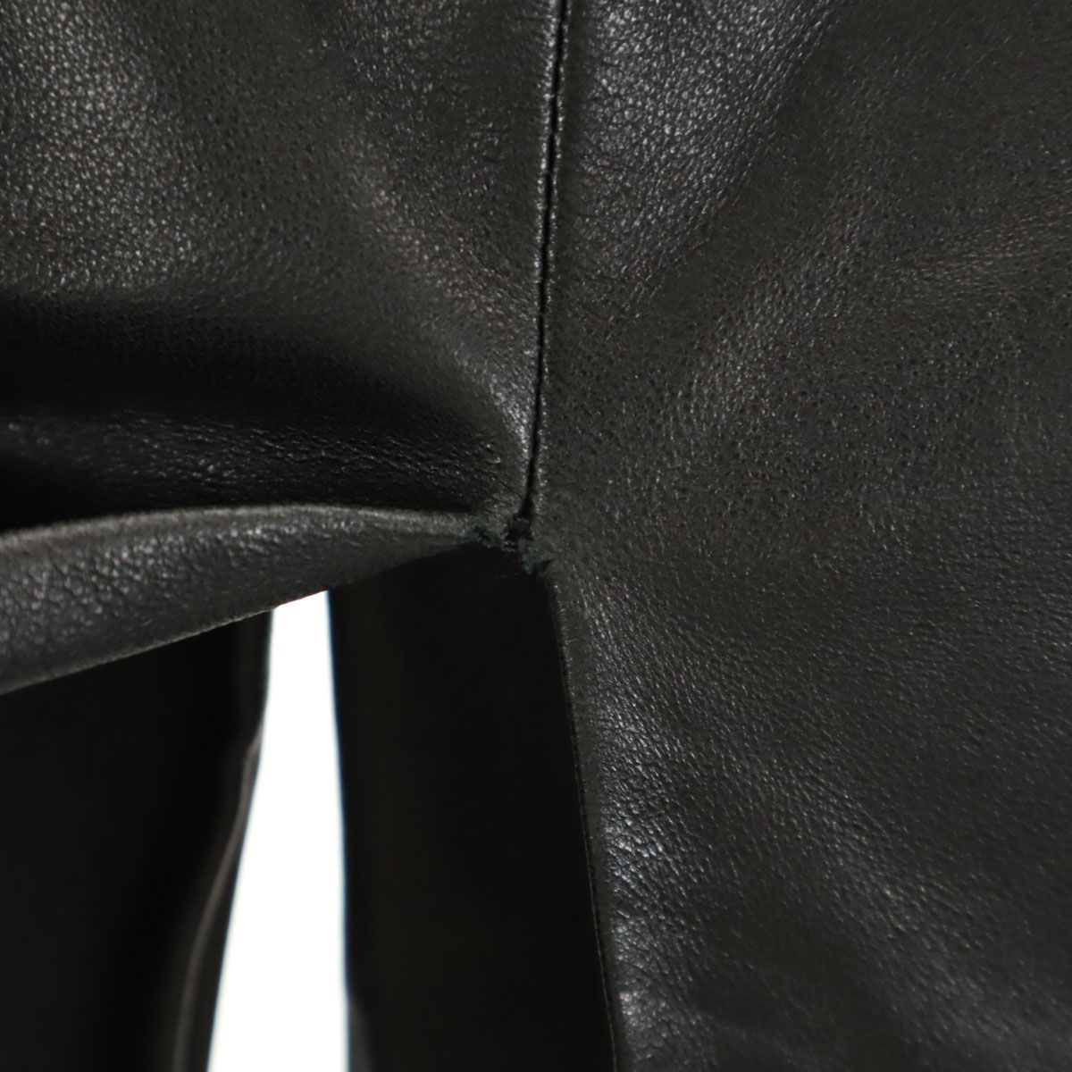 GUCCI グッチ イタリア製 ミディ丈 羊革 レザー スカート 42 ブラック  