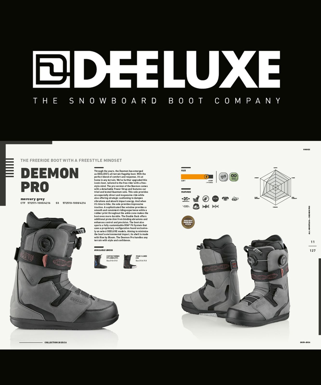 2526】新品 DEELUXE ディーラックス スノーボード ブーツ STAGE4 ユニ 