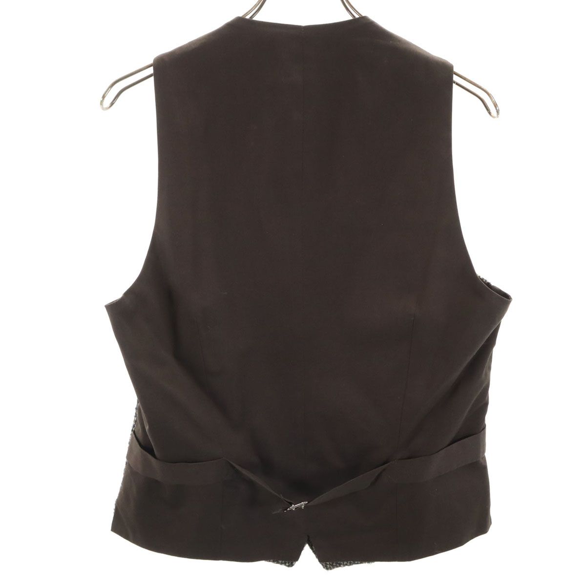 LARDINIラルディーニ メンズ ジレ ベスト 44 イタリア製 美品 LARDINI ラルディーニ イタリア製 ツイード切替 ジレベスト 44