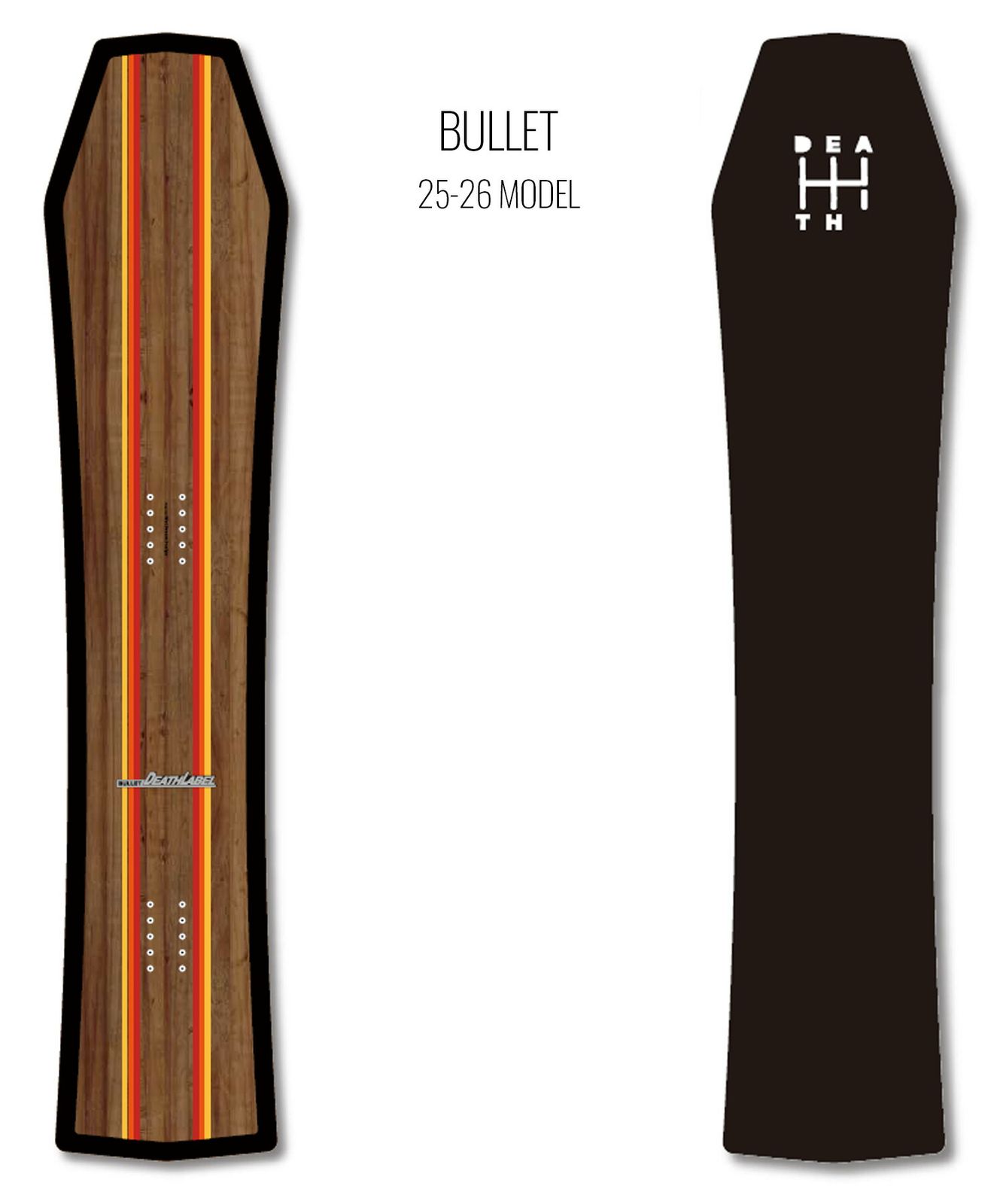 2526】新品 DEATH LABEL デスレーベル スノーボード 板 メンズ BULLET