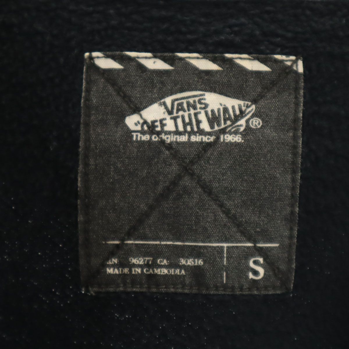 VANS ヴァンズ 長袖 スウェット ジップパーカー S ブラック メンズ 古着