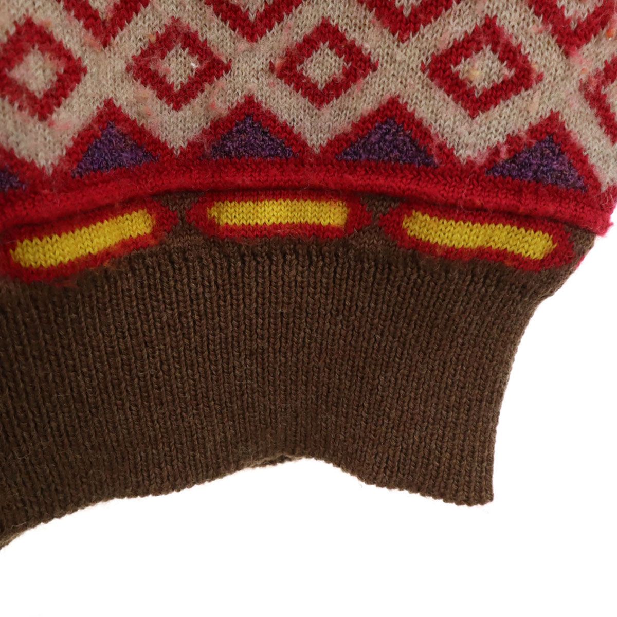 KENZO GOLF ケンゾーゴルフ 90s 日本製 オールド 総柄 長袖 セーター 4 ブラウン系 ニット メンズ KENZO GOLF ケンゾーゴルフ 90s 日本製 オールド 総柄 長袖 セーター 4