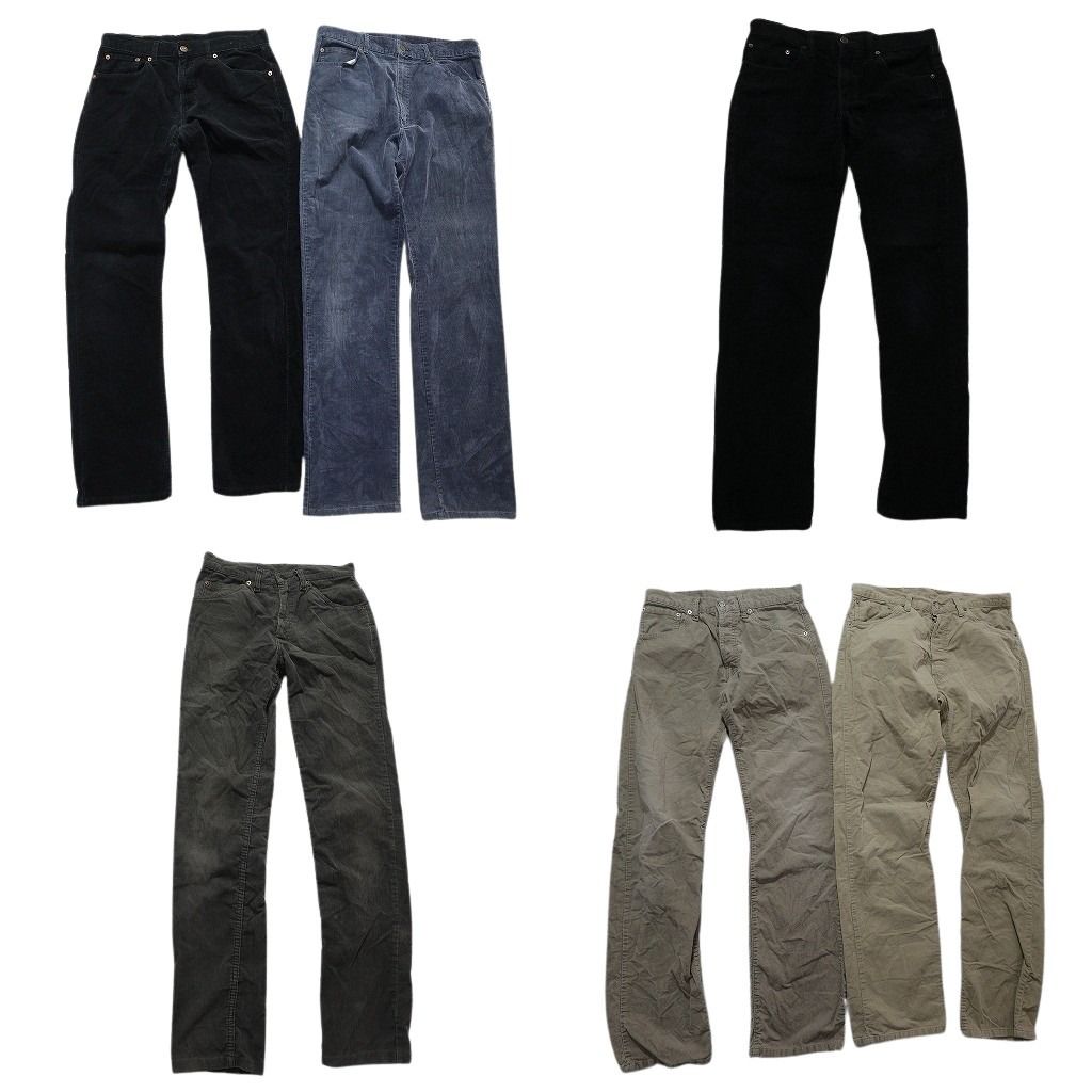 古着卸 ブランドMIX コーデュロイ パンツ セット メンズ 31 32 リーバイス リー ブラック 古着 NC 9390