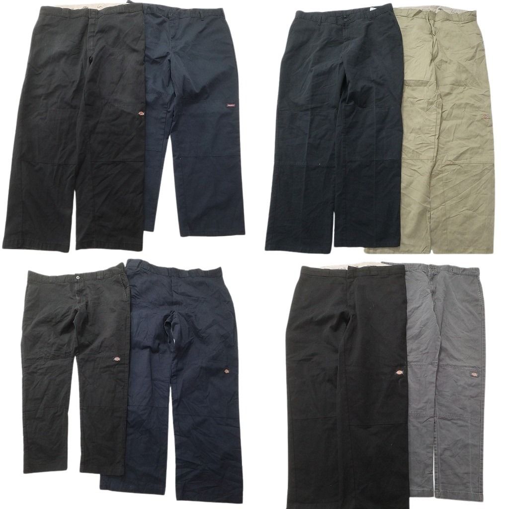古着卸 ディッキーズ Dickies ダブルニー パンツ セット メンズ 38 40 ワーク ブラック ベージュ ネイビー NC 9419