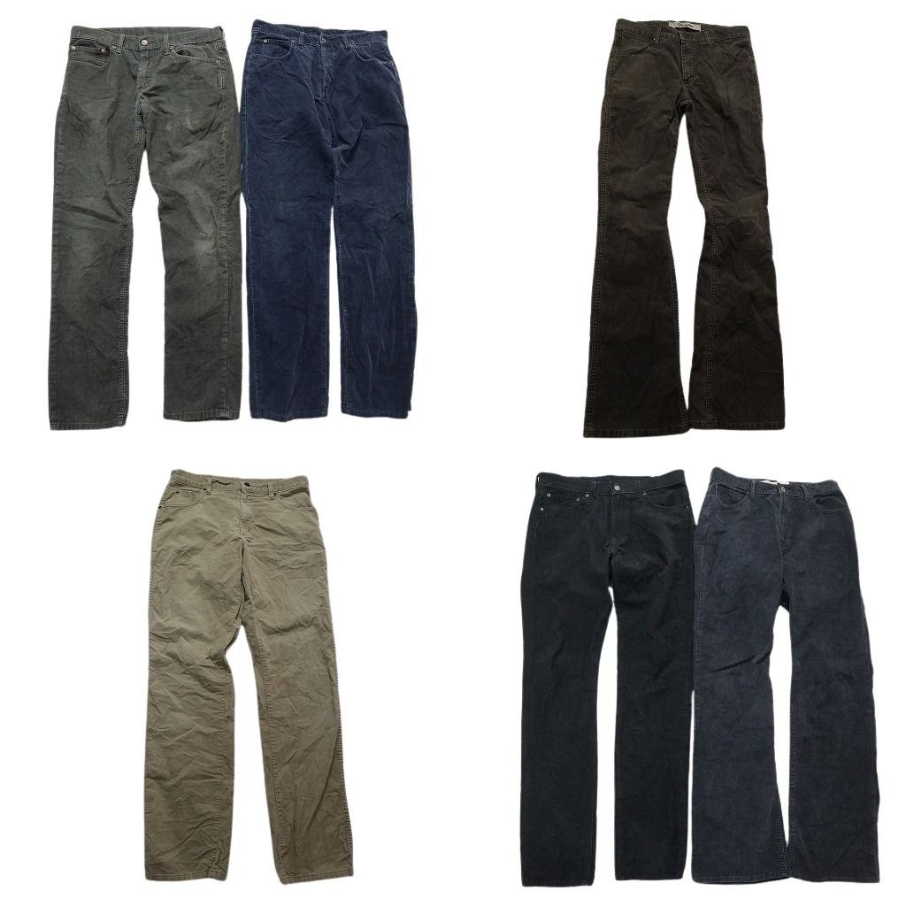 古着卸 まとめ売り ブランドMIX コーデュロイ パンツ セット メンズ 32 |33 リーバイス ラングラー リー GAP 古着 NC 9389