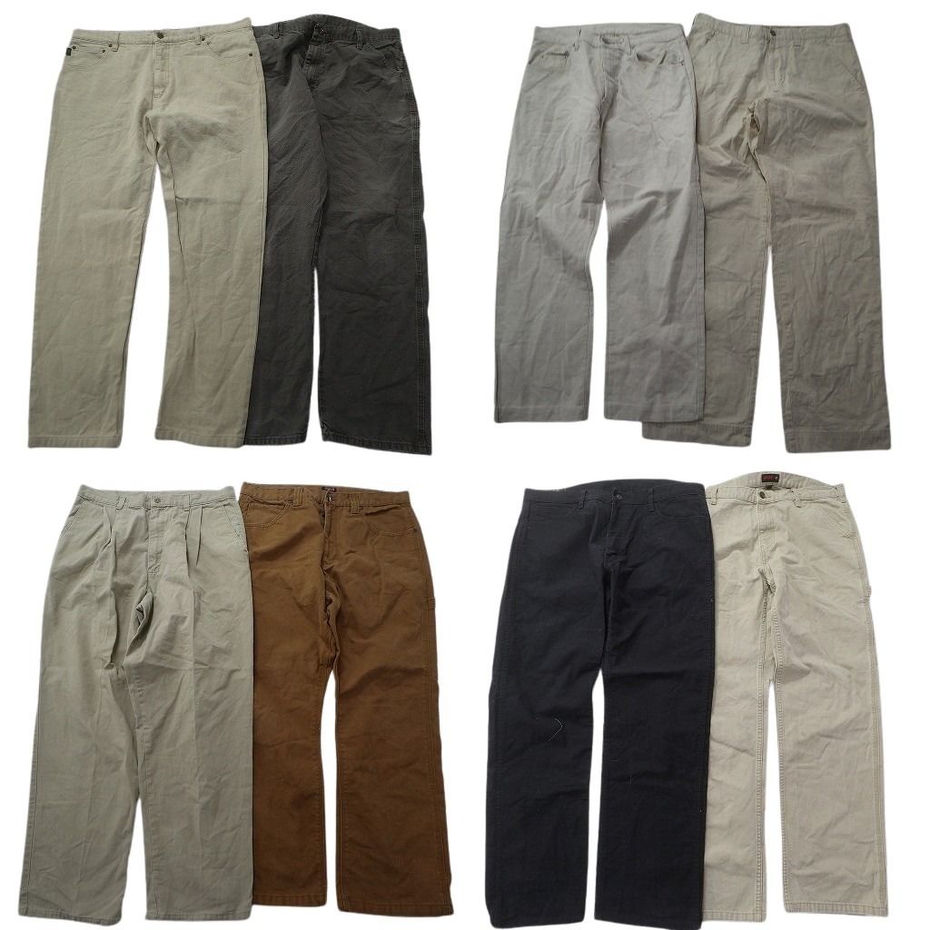 古着卸 ダック地 パンツ セット メンズ 38 36 34 ワーク タック 白 ベージュ ネイビー ブラック 古着 NC 9402
