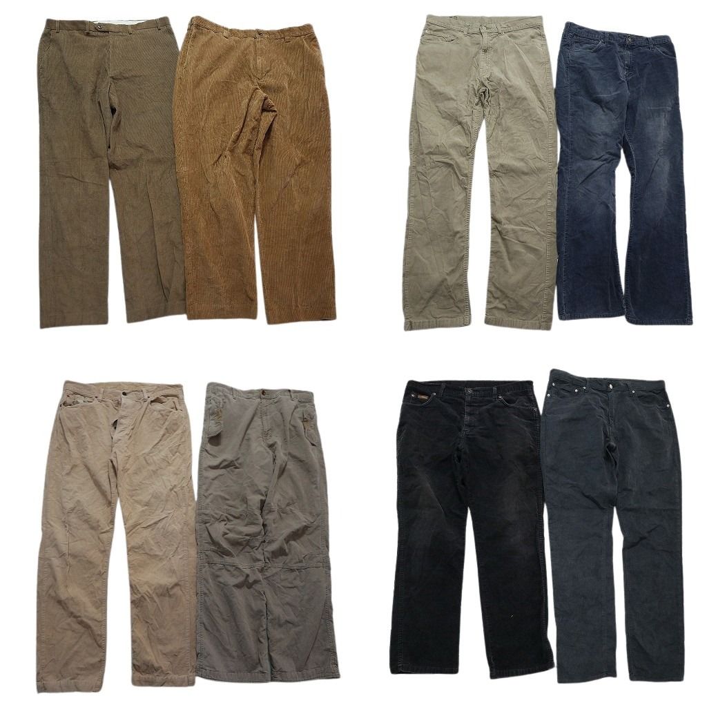 古着卸 まとめ売り ブランドMIX コーデュロイ パンツ セット メンズ 36 |38 |40 リーバイス エルエルビーン 古着 NC 9387