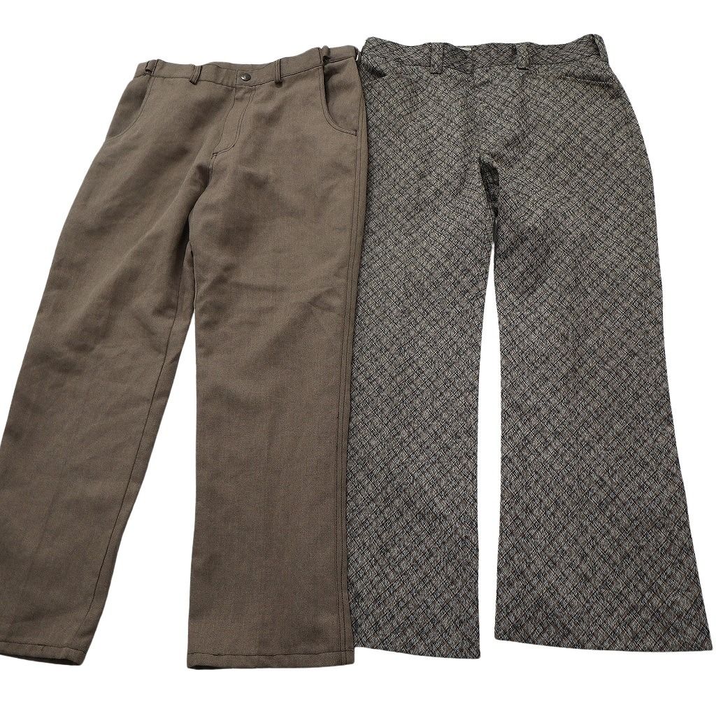 古着卸 まとめ売り ポリエステル混 スラックスパンツ セット メンズ 34 |33 |32 |30 グレー 茶色 センタープレス 古着 NC 9426 スポーツミックス その他 