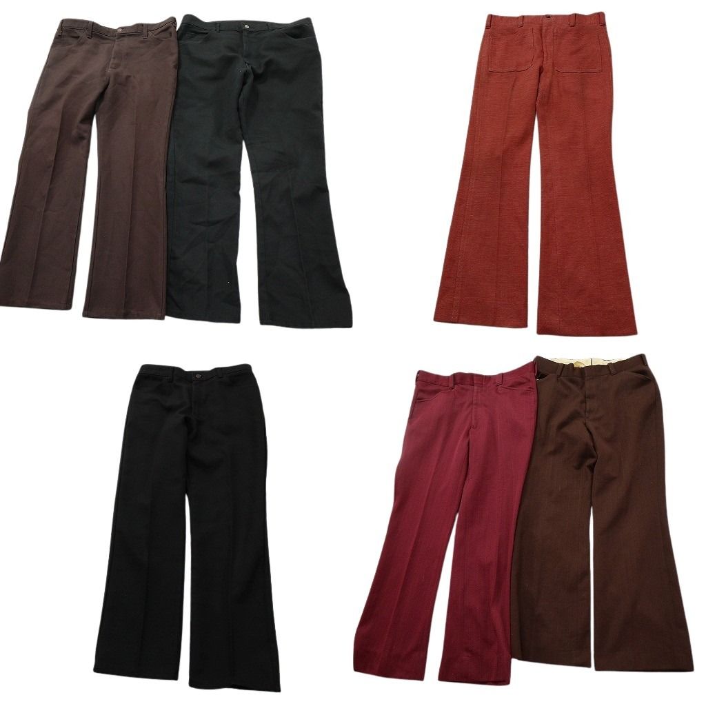 古着卸 ポリエステル混 スラックス パンツ セット メンズ 38 36 34 ディッキーズ LEE リー ブラック 古着 NC 9425