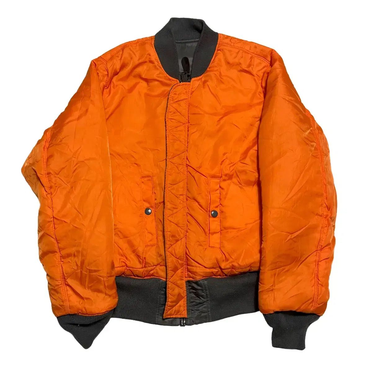 S アルファインダストリーズ リバーシブル ma-1 グレー パイロットジャンパー