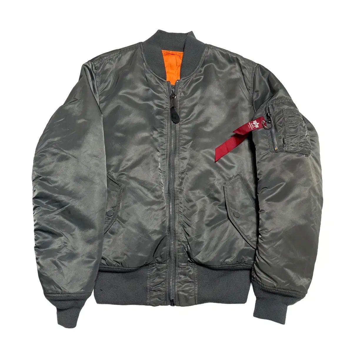 S アルファインダストリーズ リバーシブル ma 1 グレー パイロットジャンパー