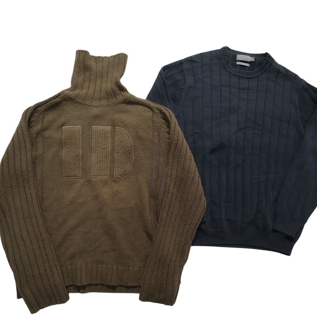 古着卸 まとめ売り セーター MIX 6枚セット (メンズ L ) フルジップ