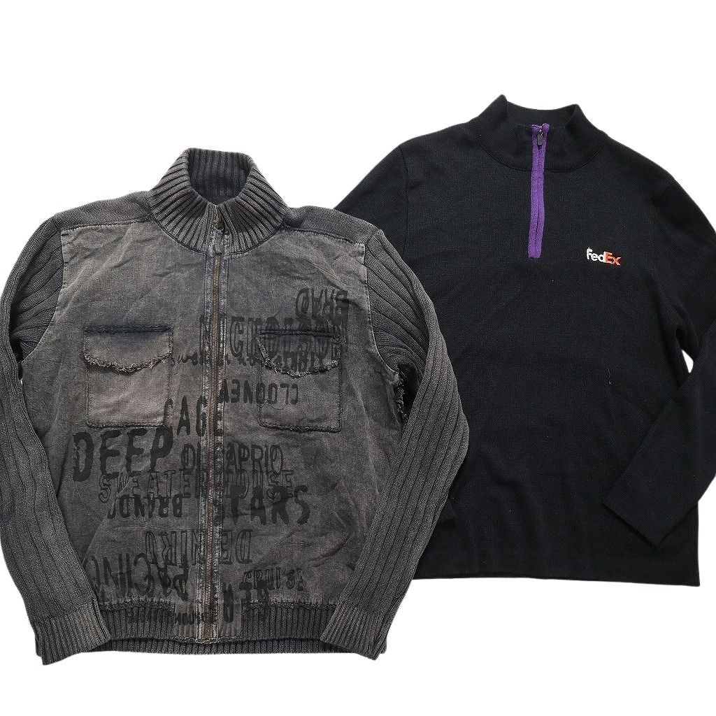 古着卸 まとめ売り セーター MIX 6枚セット (メンズ L ) フルジップ