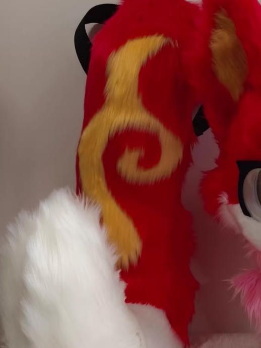 ファースーツ 着ぐるみセット NO.314 犬 赤 ケモノ 全頭ヘッド ぬいぐるみ コスプレ コスチューム