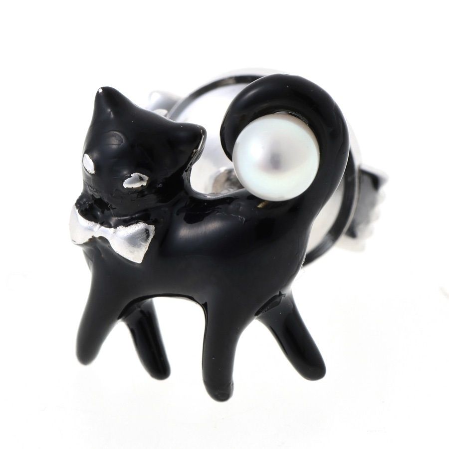 タサキ | TASAKI ピンブローチ SV 925 パール 3.5 mm キャットモチーフ 商品番号 A-155484