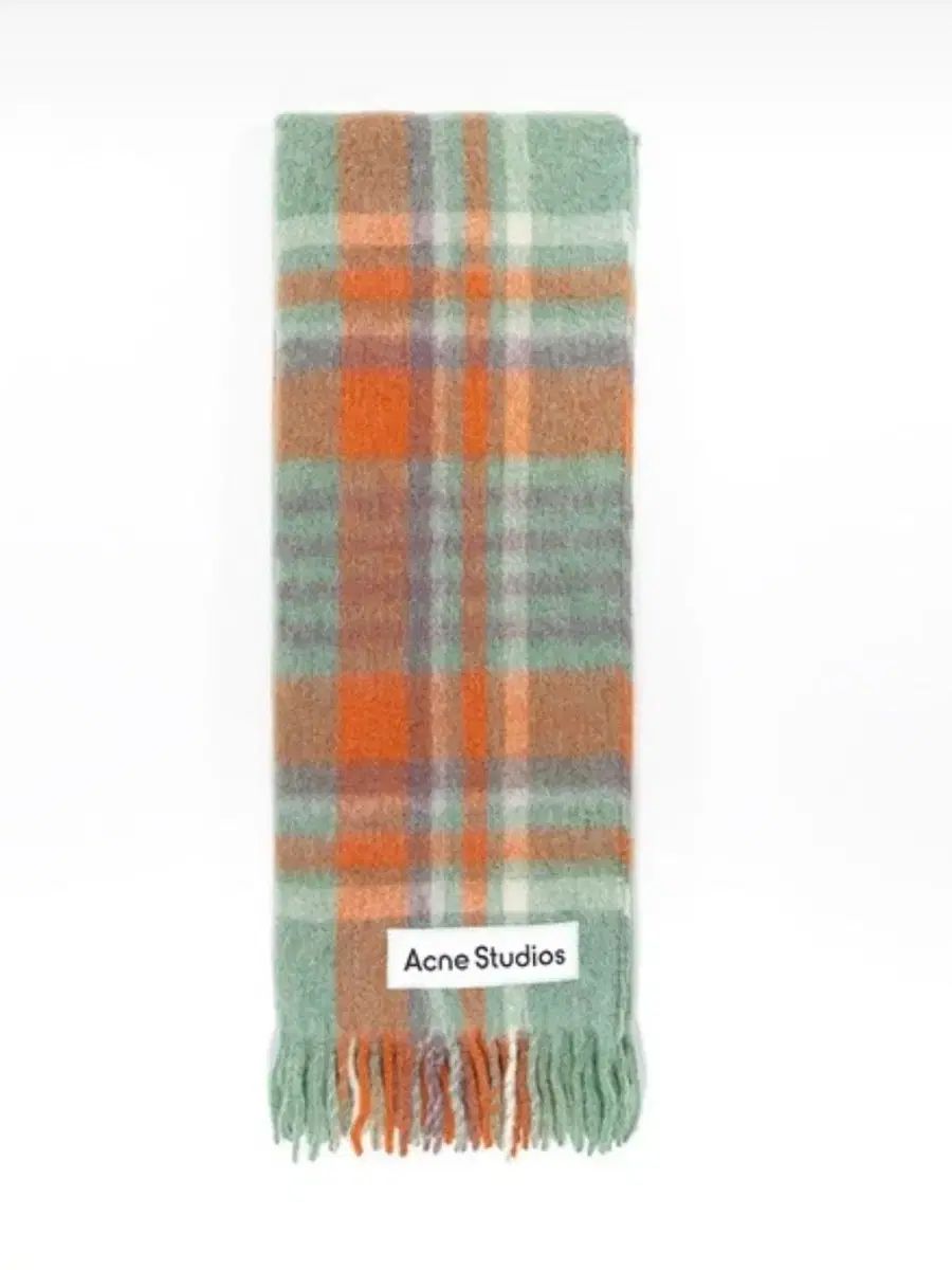 アクネストゥディオズ チェック マフラー グリーン/オレンジ - メルカリ
