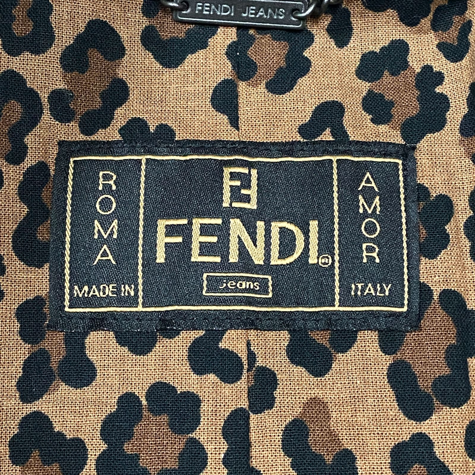 美品 FENDI フェンディ 2WAY ロングコート ヒョウ柄 レオパード