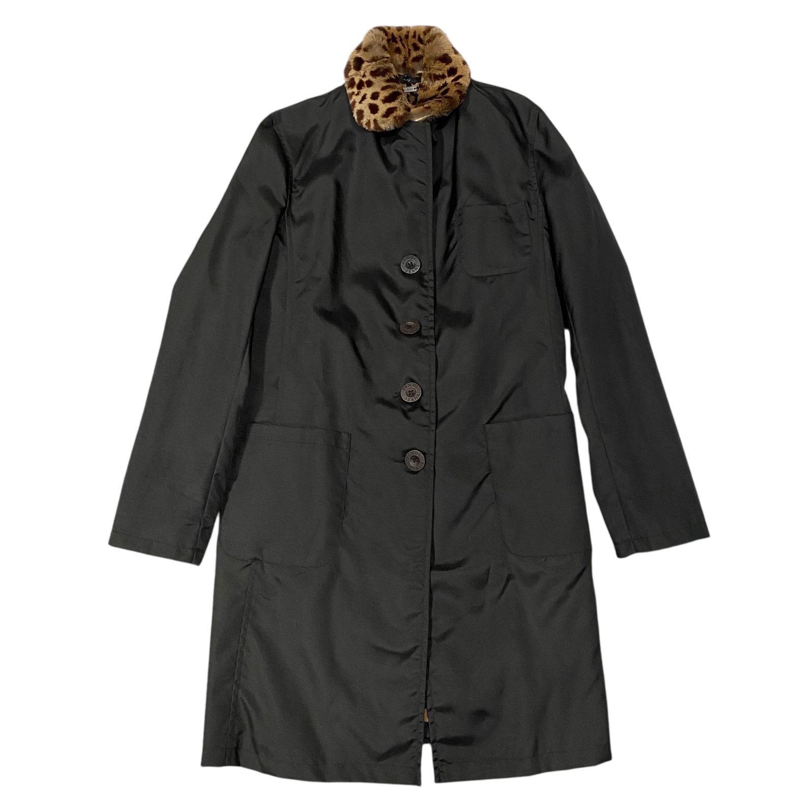 美品 FENDI フェンディ 2WAY ロングコート ヒョウ柄 レオパード