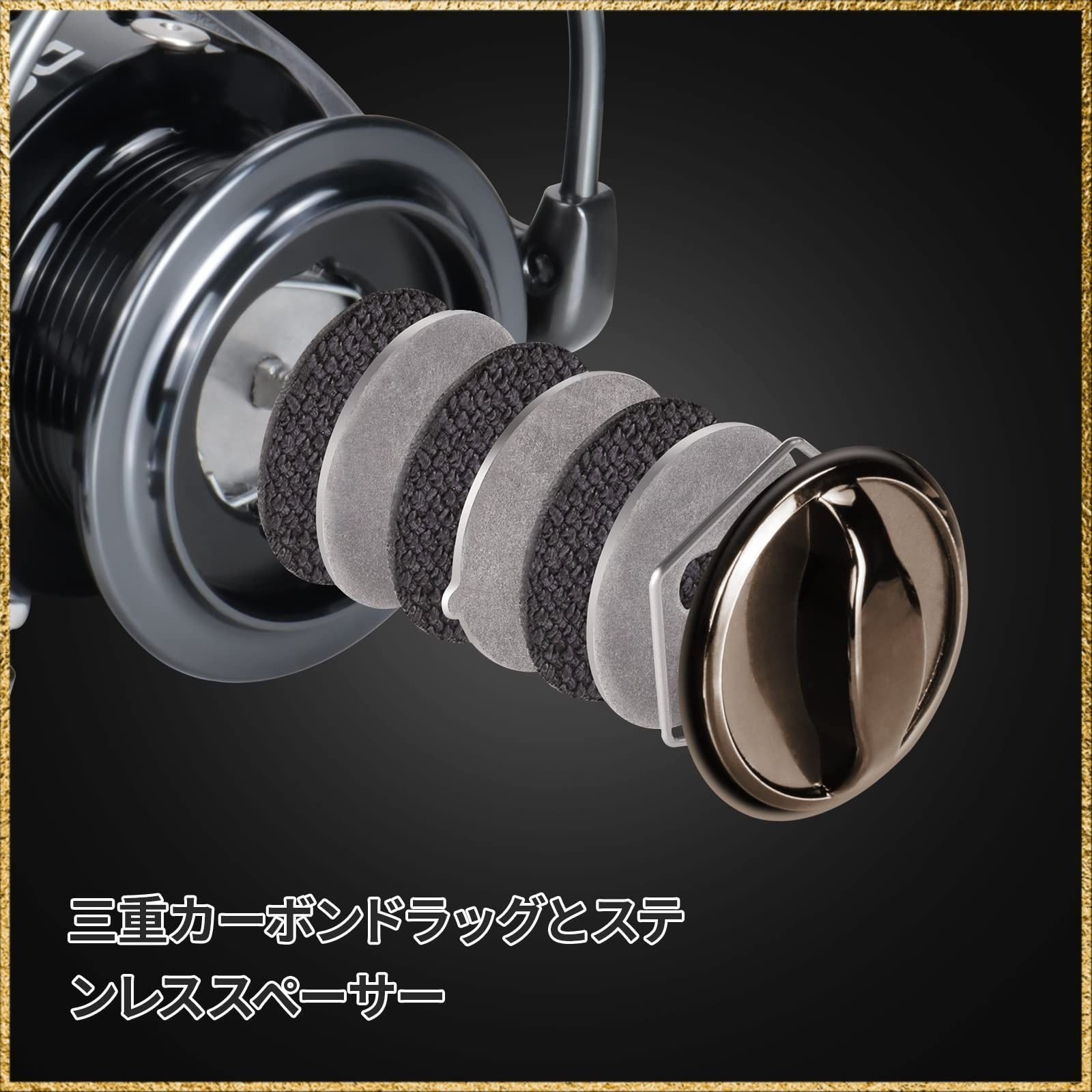 送料無料Size:2000番 スピニングリール 5000/6000番 15KGドラグ力 サビキ・アジ・サバ・カサゴ・大型青物に適用 釣り リール 3+1BB 5.2：1ギア比 リール 遠投フィッシングホイール 釣りアクセサリー 