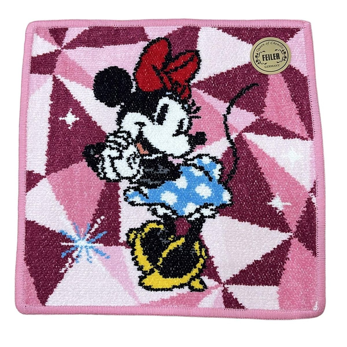 FEILER(フェイラー) 小物新品同様 - ピンク×黒×マルチ ハンドタオル