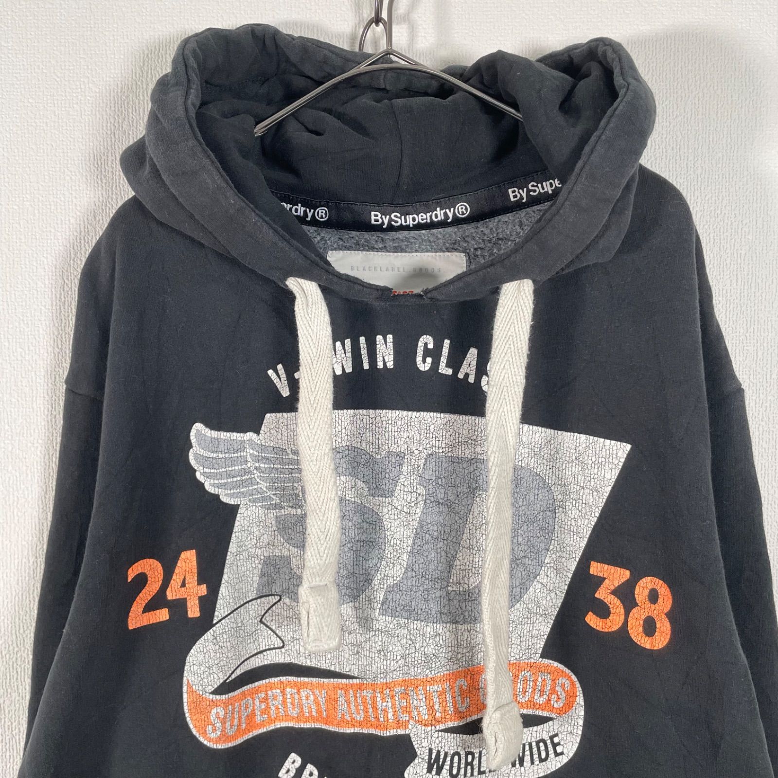 By superdry 極度乾燥（しなさい） フードパーカー フーディ Lサイズ