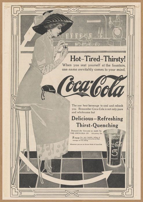 B4サイズ Coca-Cola レトロ ポスター ◇ 複製広告 コカコーラ Hot