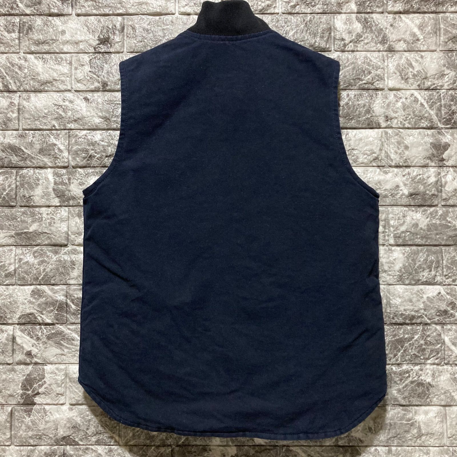 carhart vest ダックベスト　ネイビー　m Carhartt V02 MDT Arctic Quilt Lined Duck Canvas Vest Navy Blue