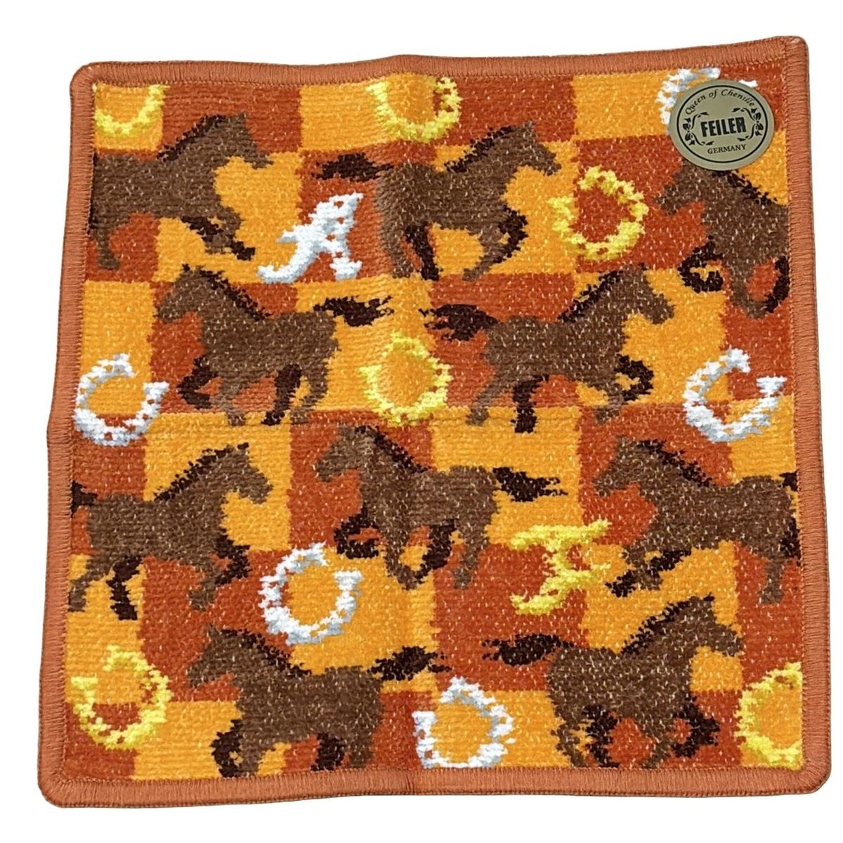 FEILER フェイラー 小物 ブラウン オレンジ マルチ ハンドタオル スプリント ホース UNITED ARROWSコラボ