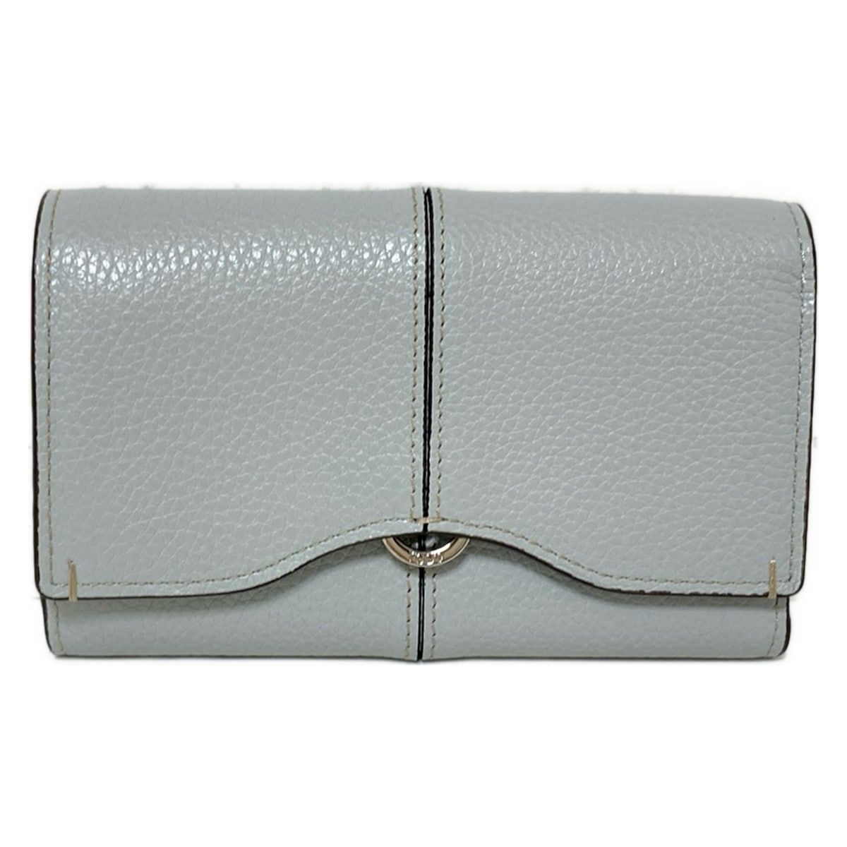 TOD S トッズ 3つ折り財布 - グレー レザー