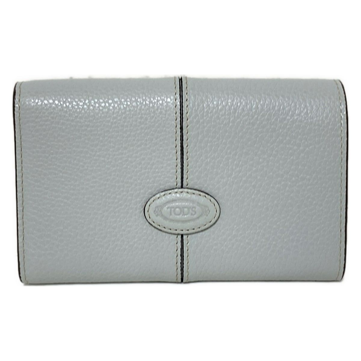 TOD S トッズ 3つ折り財布 グレー レザー
