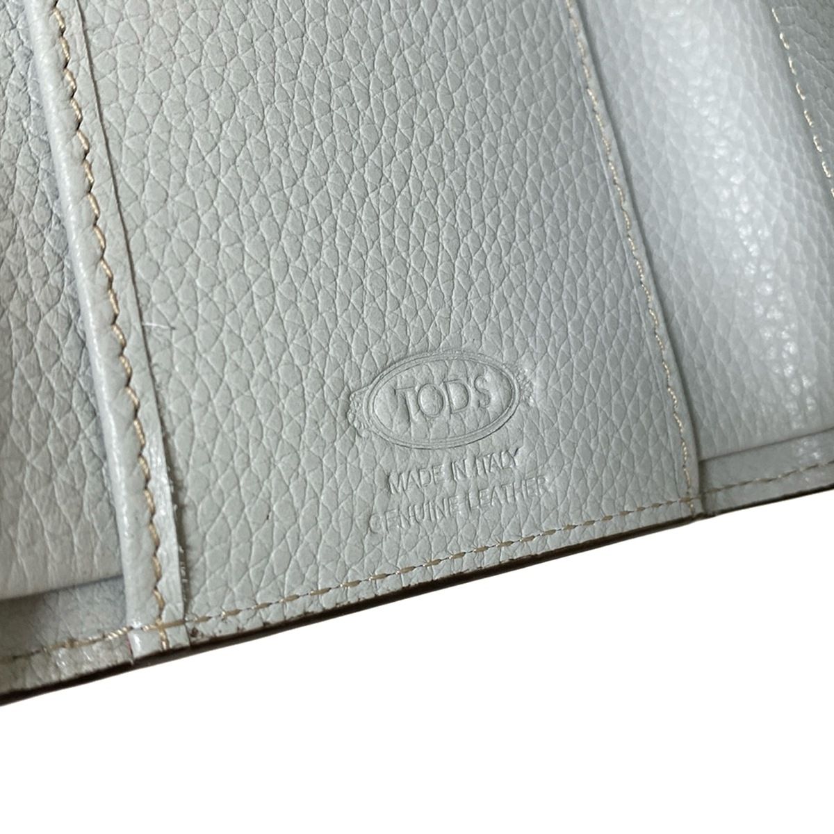  TOD S トッズ 3つ折り財布 グレー レザー 三つ折り財布 折り財布