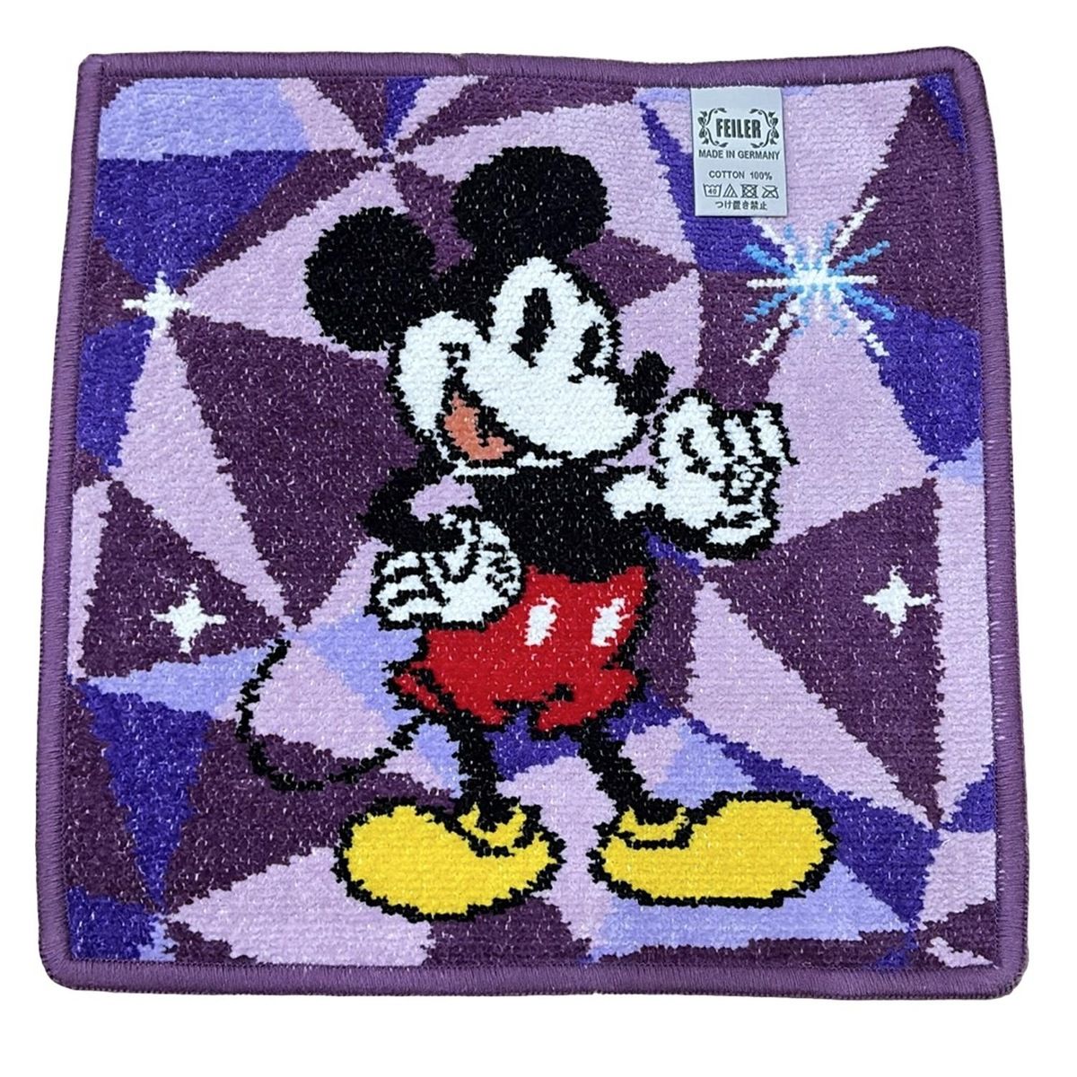 フェイラー 小物 - ライトパープル×パープル×マルチ ハンドタオル JAL ディズニー創立100周年記念 ミッキーマウス Disneyコラボ
