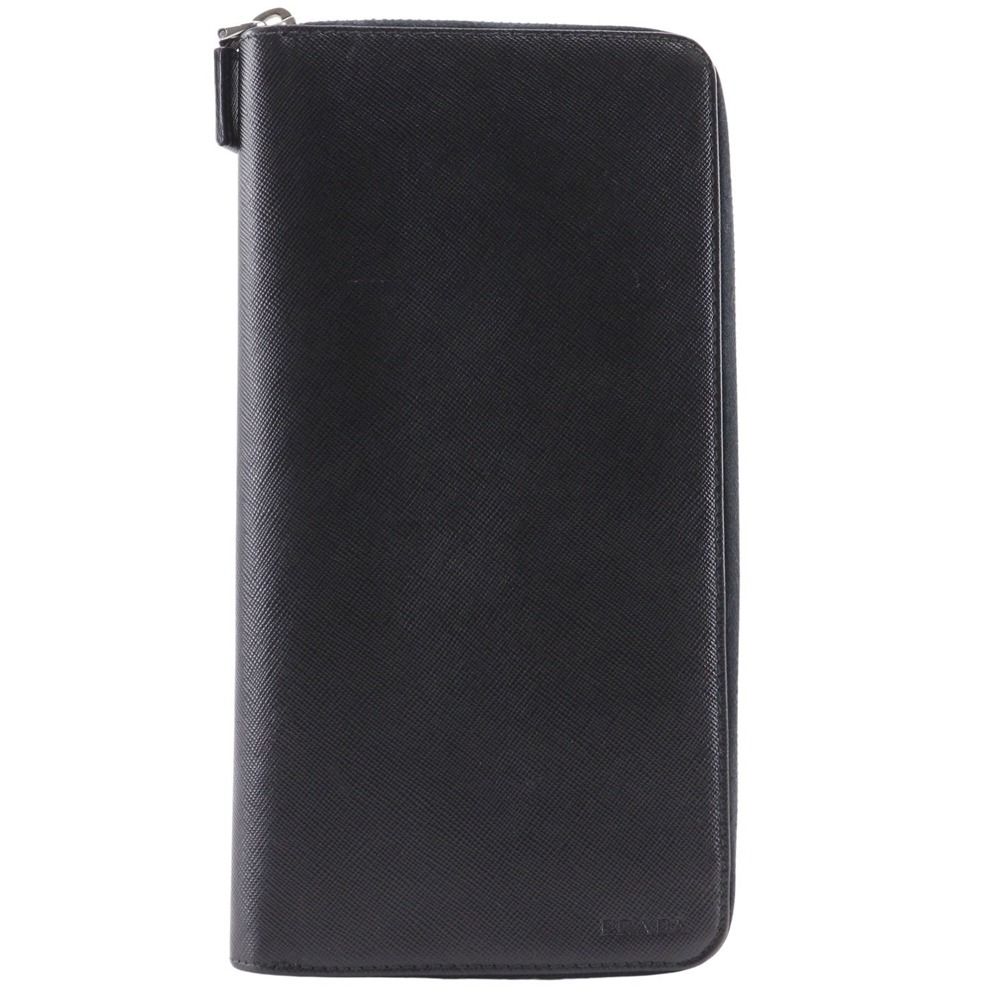 PRADA プラダ オーガナイザー 2 ML 220 サフィアーノ 黒 メンズ 長財布
