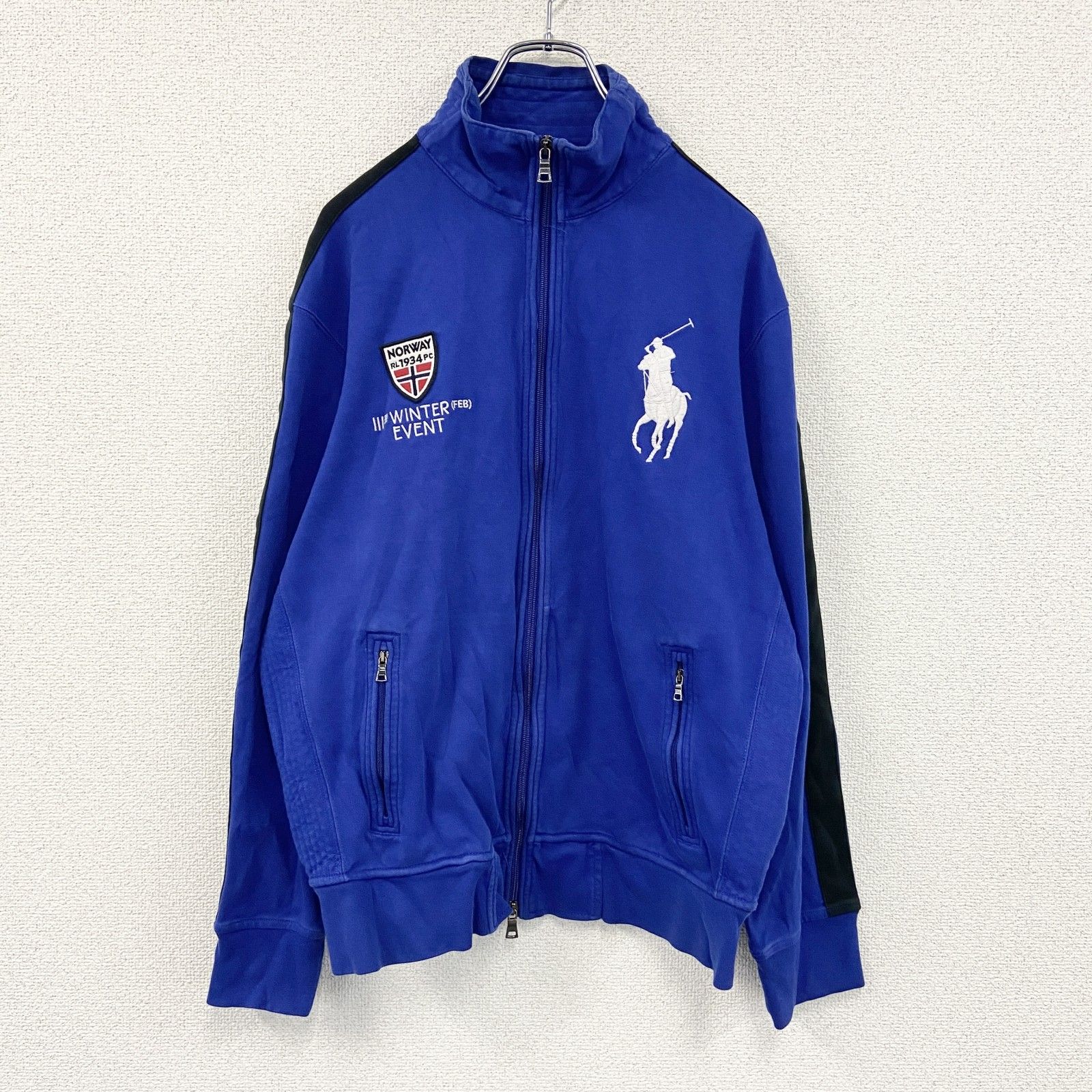 90s Ralph Lauren トラックジャケット ネイビー サイズ L 古着 古着 used 90s Polo by Ralph Lauren ポロバイラルフローレン トラック