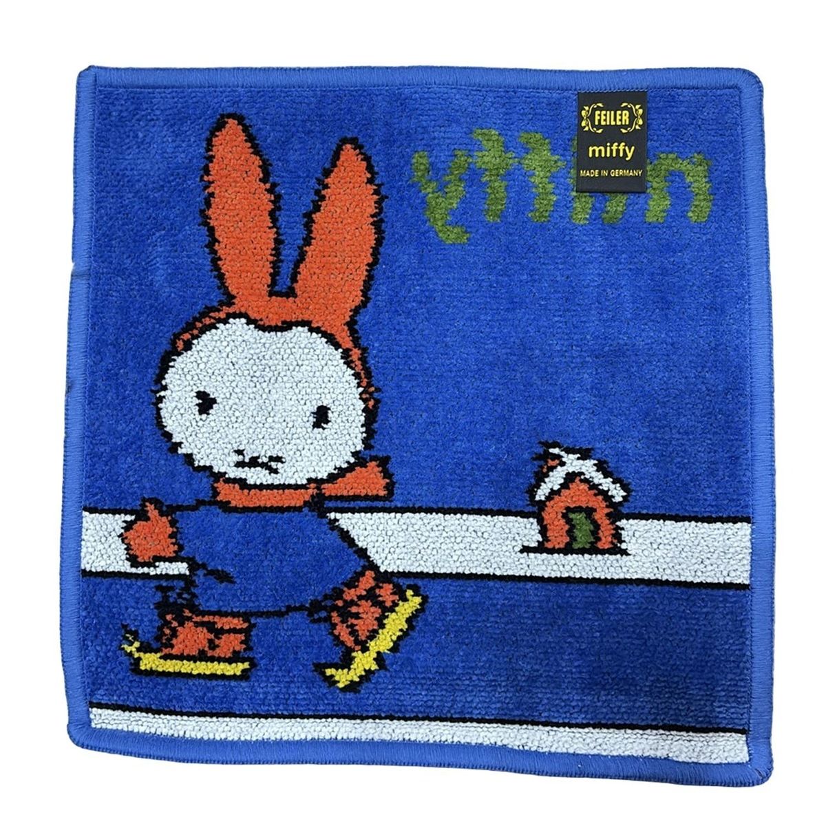 FEILER フェイラー 小物 - ネイビー×オレンジ×マルチ ハンドタオル ミッフィー イン ザ スノー miffyコラボ