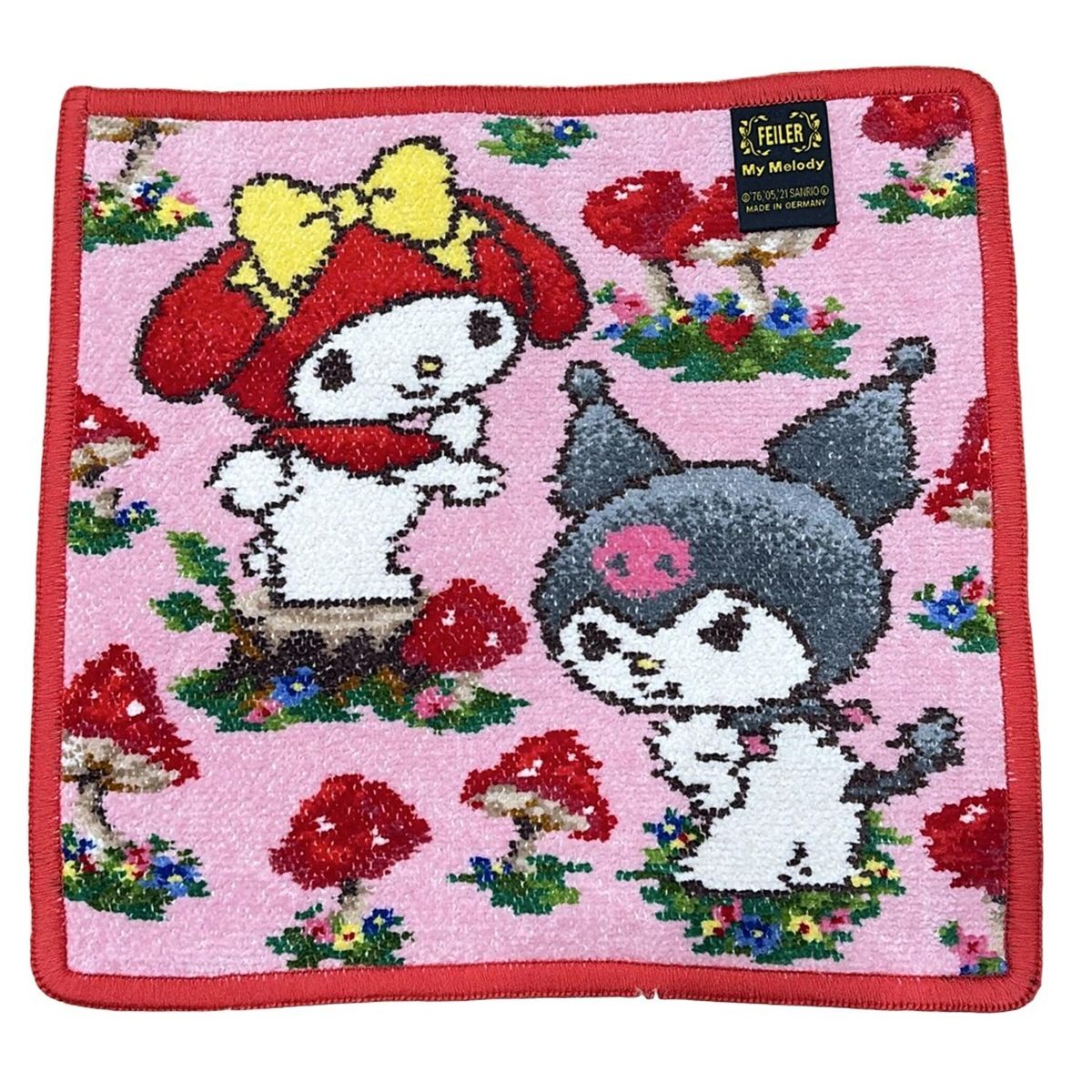 フェイラー 小物 - ピンク×レッド×マルチ ハンドタオル マッシュルームフォレスト マイメロディ クロミ My Melody SANRIOコラボ