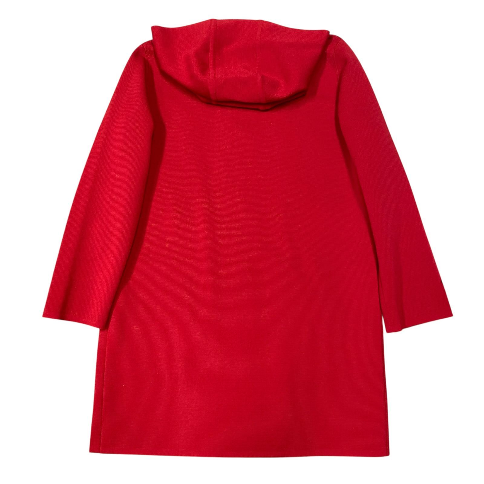 美品✨ イヴサンローラン ウールコート M レッド ニット ファー 女優襟 良品 Yves Saint Laurent イヴサンローラン ニット ロングコート