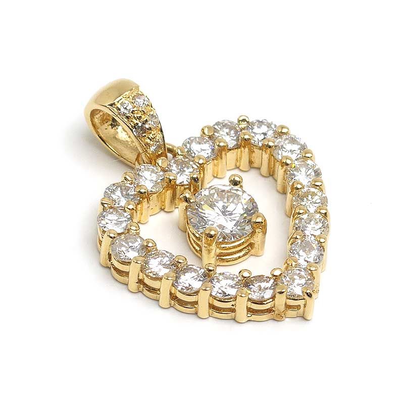 ダイヤモンドペンダントトップ K 18 YG ダイヤ0 453 ct 1 14