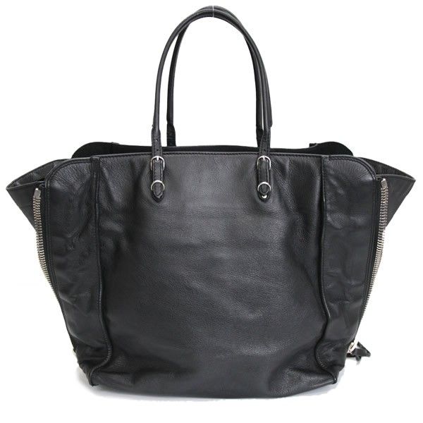 バレンシアガ BALENCIAGA ザ ペーパー トートバッグ レザー 黒 255412