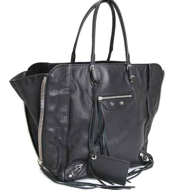 激レア‼️訳アリ　バレンシアガ トートバッグ ザ・ペーパー レザー バレンシアガ BALENCIAGA ザ ペーパー トートバッグ レザー 黒 255412