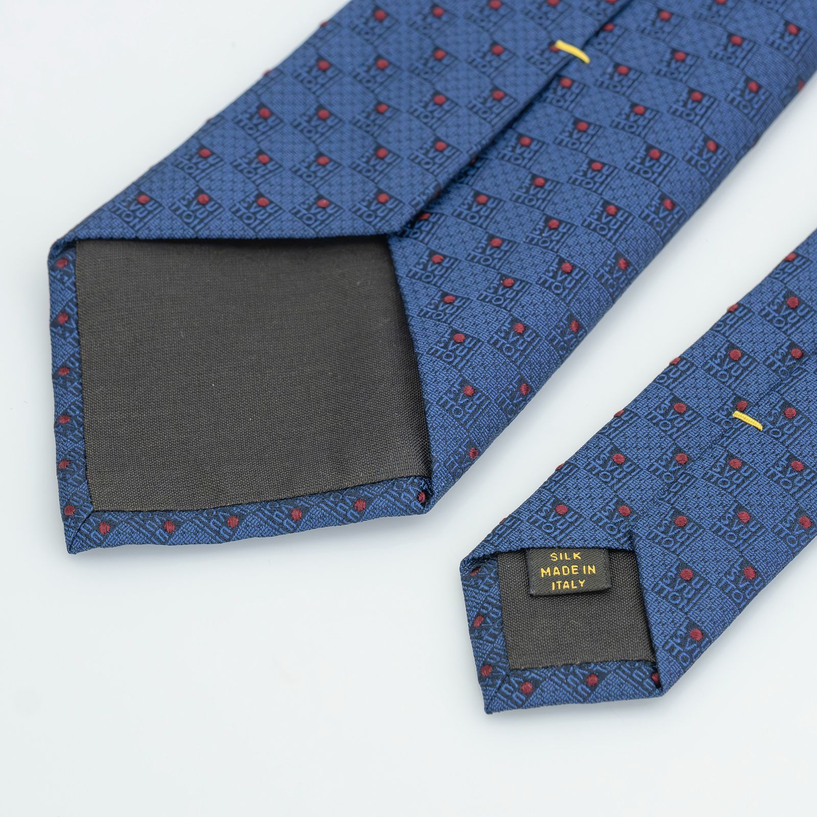 ルイヴィトン LOUIS VUITTON ネクタイ シルク100％ ブルー系 工場