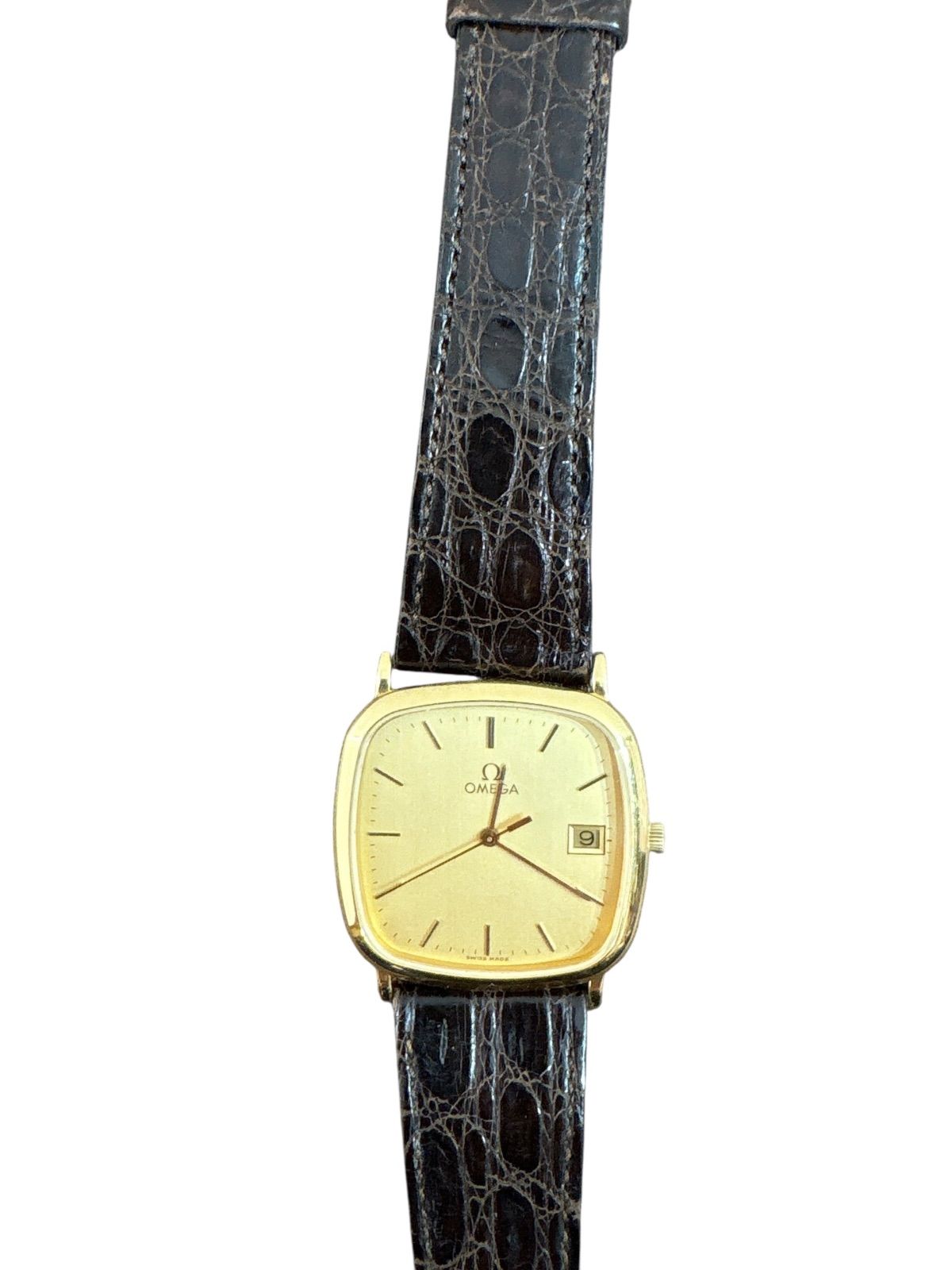 OMEGA オメガ 腕時計 メンズ DE VILE デビル ゴールド文字盤 スクエア