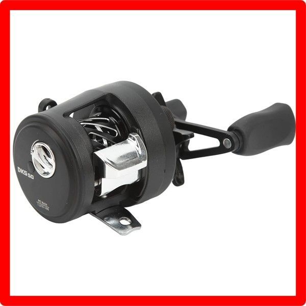 フィッシングリール スピニングフィッシングリール 軽量ワイヤーカップ ベアリング 磁気ブレーキ パワーリリースノブ 制動力5 KG 釣り用x DKS 50 右手